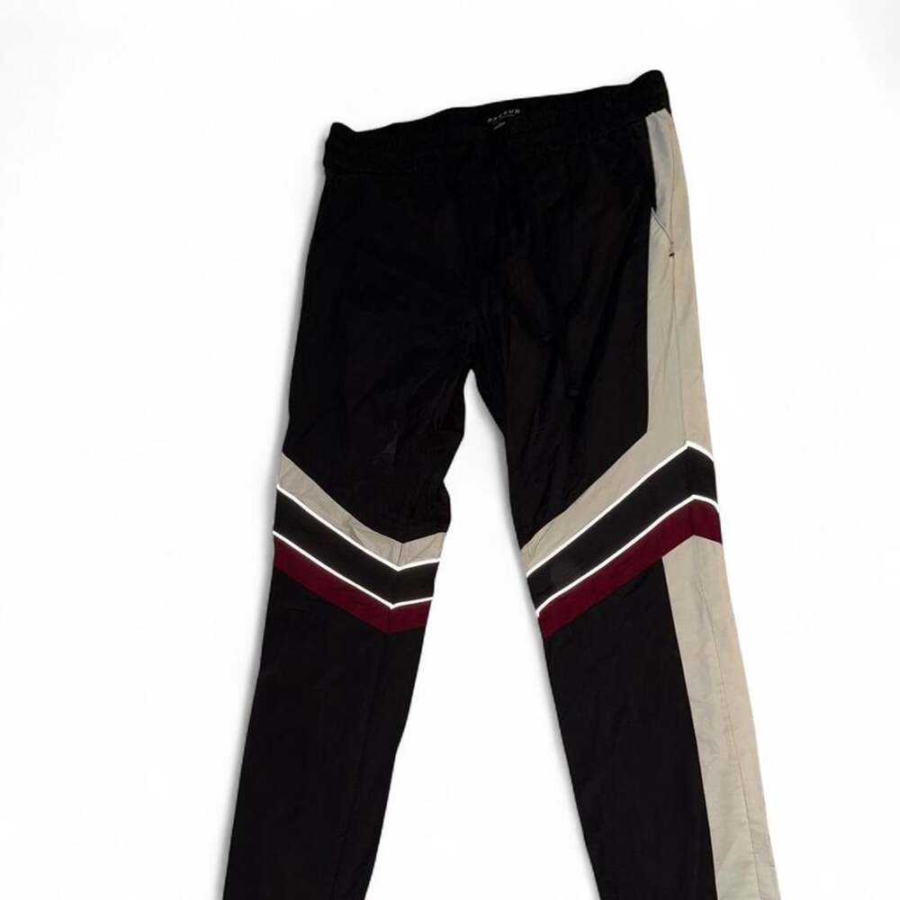 PacSun Colorblock Reflective Track Pants Size M Regular Black
